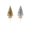 Cerf Dellier Cake toppers sapins dorés et argentés