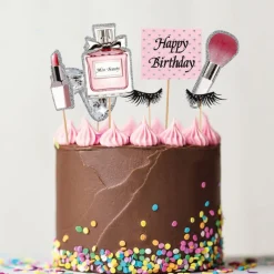 Cerf Dellier Cakes toppers Anniversaire maquillages (x7)