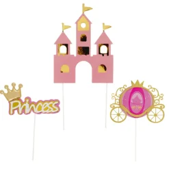 Cerf Dellier Cakes toppers Anniversaire princesses 2 (x3)