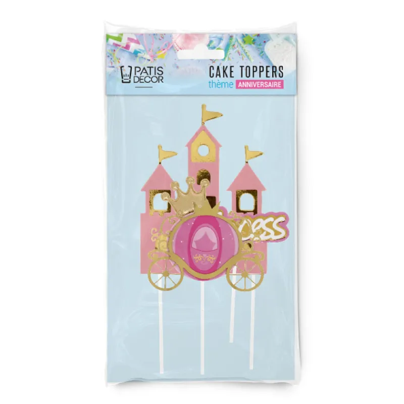 Cerf Dellier Cakes toppers Anniversaire princesses 2 (x3)
