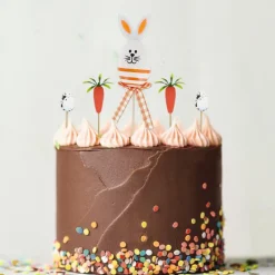 Cerf Dellier Cakes toppers lapin de Pâques (x5)
