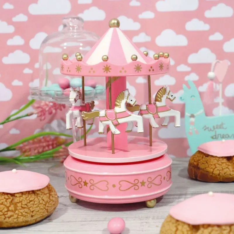 Cerf Dellier Carrousel musical rose