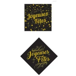 Cerf Dellier Carrés azyme Joyeuses Fêtes (x24)