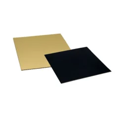 Cerf Dellier Cartons carrés or/noir 16 x 16 cm PATISDECOR (x5)