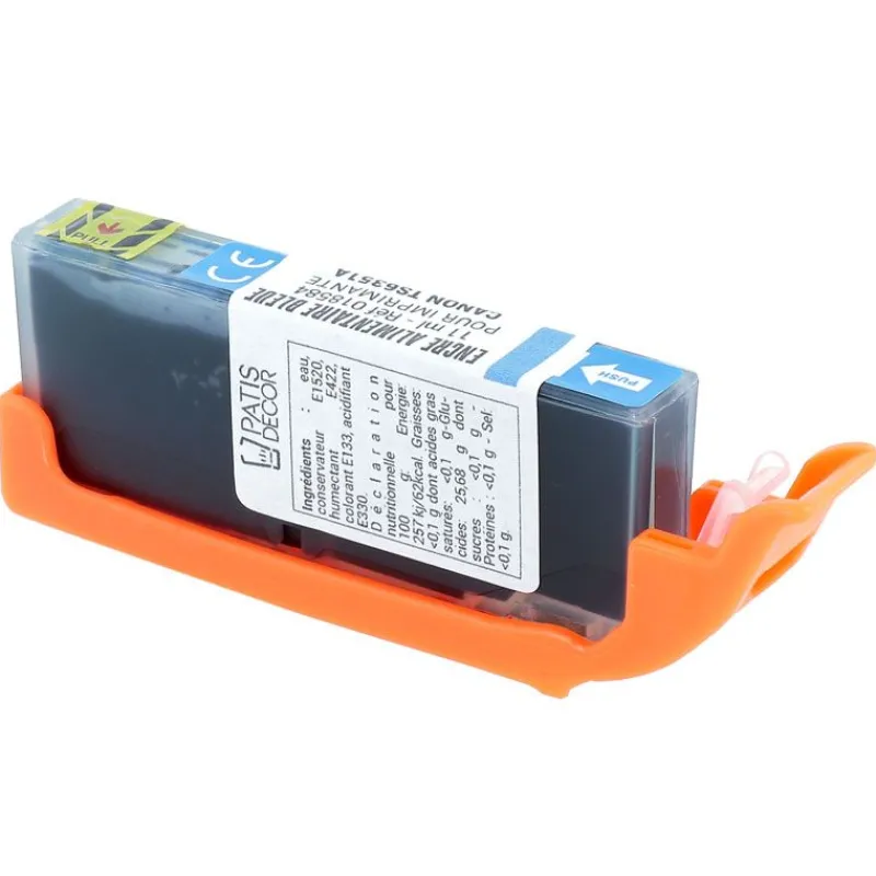 Cerf Dellier Cartouche d'encre alimentaire bleue pour imprimantes TS6351/TS705A