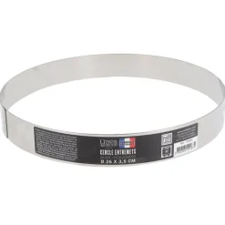 Cerf Dellier Cercle à entremets inox H 3,5 cm Ø 26 cm