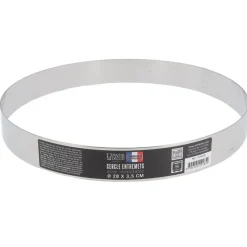 Cerf Dellier Cercle à entremets inox H 3,5 cm Ø 28 cm