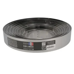Cerf Dellier Cercle à mousse inox H 4,5 cm Ø 26 cm