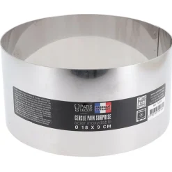 Cerf Dellier Cercle à pain surprise inox H 9 cm Ø 18 cm