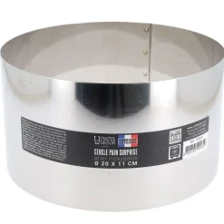 Cerf Dellier Cercle à pain surprise inox H 11 cm Diam 20 cm