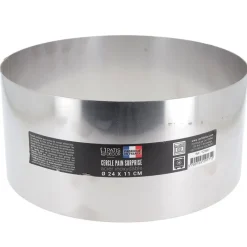 Cerf Dellier Cercle à pain surprise inox H 11 cm Diam 24 cm