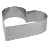 Cerf Dellier Cercle à pâtisserie cœur inox 16 cm H 4,5 cm