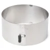 Cerf Dellier Cercle à pâtisserie extensible avec levier de blocage - hauteur 9 cm - Ø 17 à 30 cm