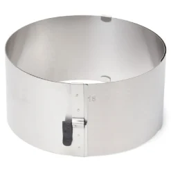 Cerf Dellier Cercle à pâtisserie extensible avec levier de blocage - hauteur 9 cm - Ø 17 à 30 cm