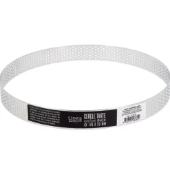 Cerf Dellier Cercle à tarte perforé inox H 2 cm Ø 17,8 cm