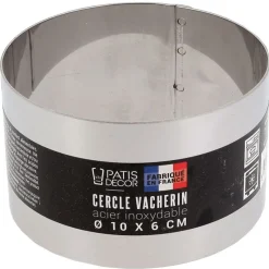 Cerf Dellier Cercle à vacherin inox H 6 cm Ø 10 cm