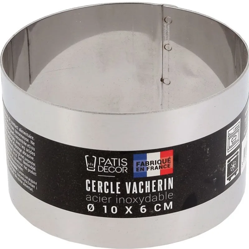 Cerf Dellier Cercle à vacherin inox H 6 cm Ø 10 cm