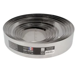 Cerf Dellier Cercle à vacherin inox H 6 cm Ø 10 cm