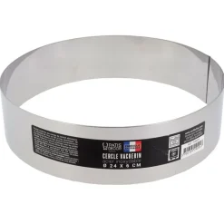 Cerf Dellier Cercle à vacherin inox H 6 cm Ø 24 cm