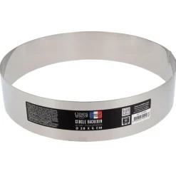 Cerf Dellier Cercle à vacherin inox H 6 cm Ø 28 cm