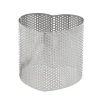 Cerf Dellier Cercle perforé cœur en acier inoxydable cœur - 8 x 8 cm