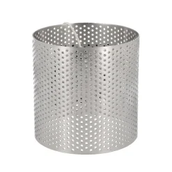Cerf Dellier Cercle perforé rond en acier inoxydable rond - Ø 8 cm