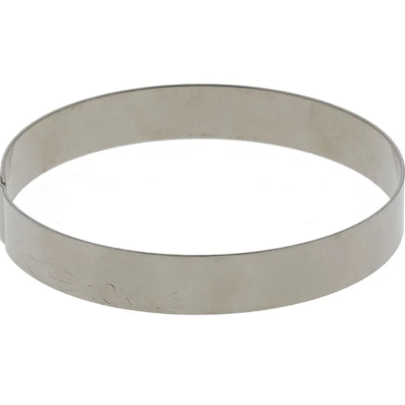 Cerf Dellier Cercles à pâtisserie inox 8,5 cm H 1,6 cm (x10)