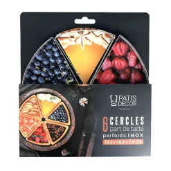 Cerf Dellier Cercles part de tarte perforés inox (x6)