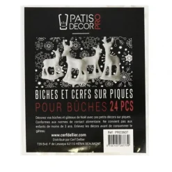Cerf Dellier Cerf et biche blancs sur pique (x24)