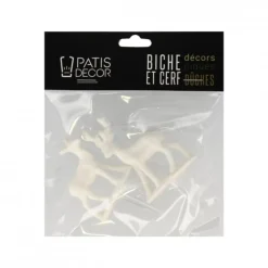 Cerf Dellier Cerf et biche blancs sur pique (x2)