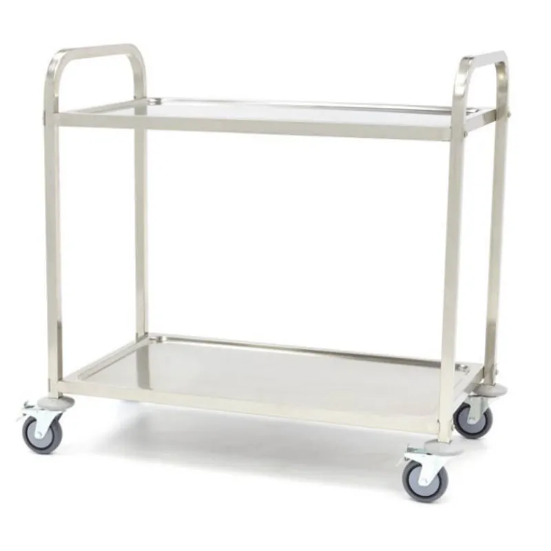 Cerf Dellier Chariot de Service Inox 2 niveaux