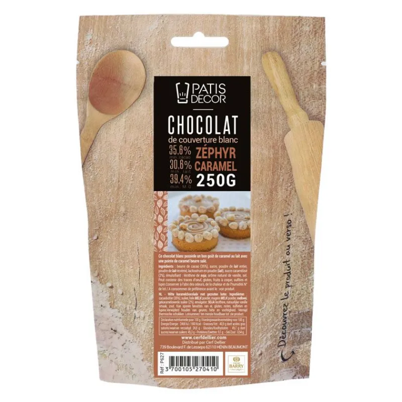 Cerf Dellier Chocolat de couverture Blanc Zéphyr Caramel