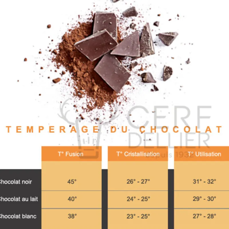 Cerf Dellier Chocolat de Couverture Noir origine Equateur 76 % 1 Kg