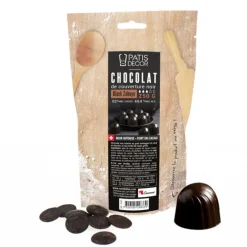 Cerf Dellier Chocolat de couverture noir Black Zabuye 83 % 250 g