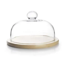 Cerf Dellier Cloche à fromage bambou couvercle verre