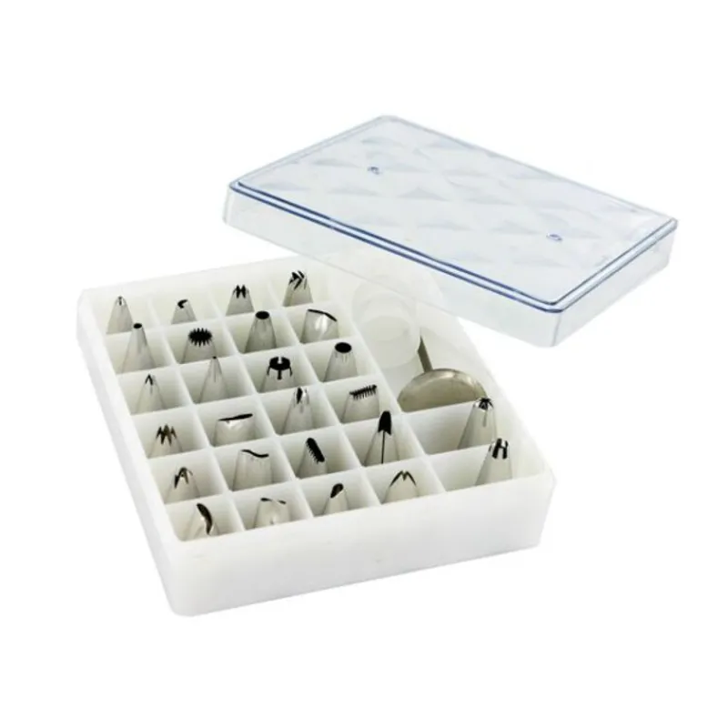 Cerf Dellier Coffret 26 douilles décors inox