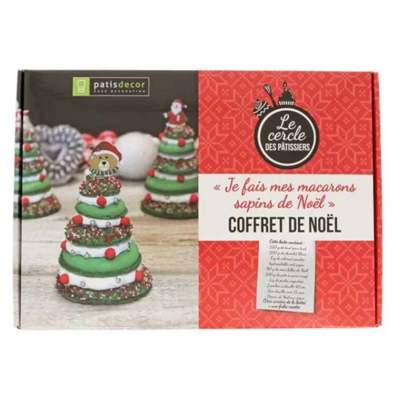Cerf Dellier Coffret Mes Macarons Sapins de Noël
