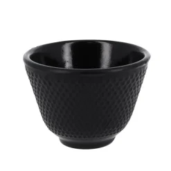 Cerf Dellier Coffret théière + tasses à points en fer noir - 900 ml