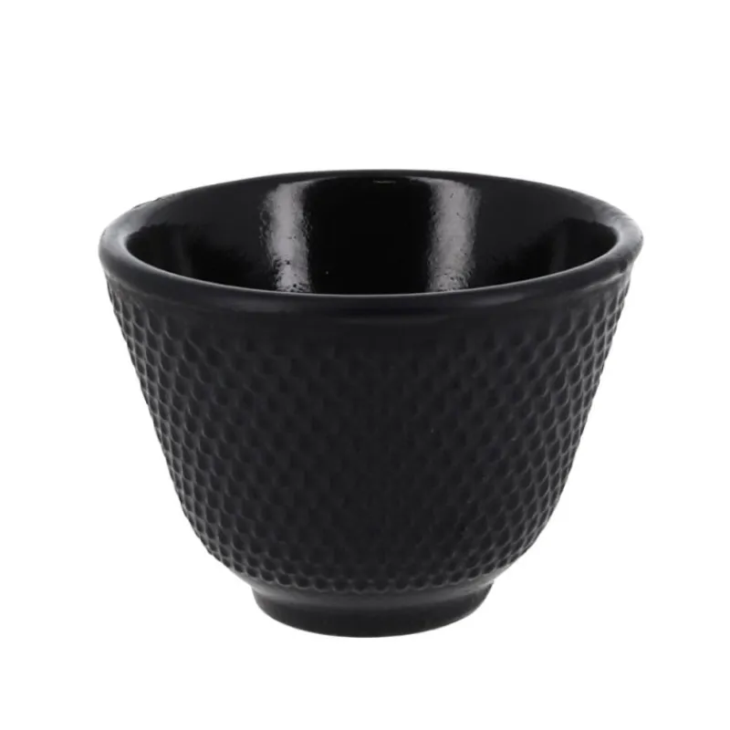 Cerf Dellier Coffret théière + tasses à points en fer noir - 900 ml