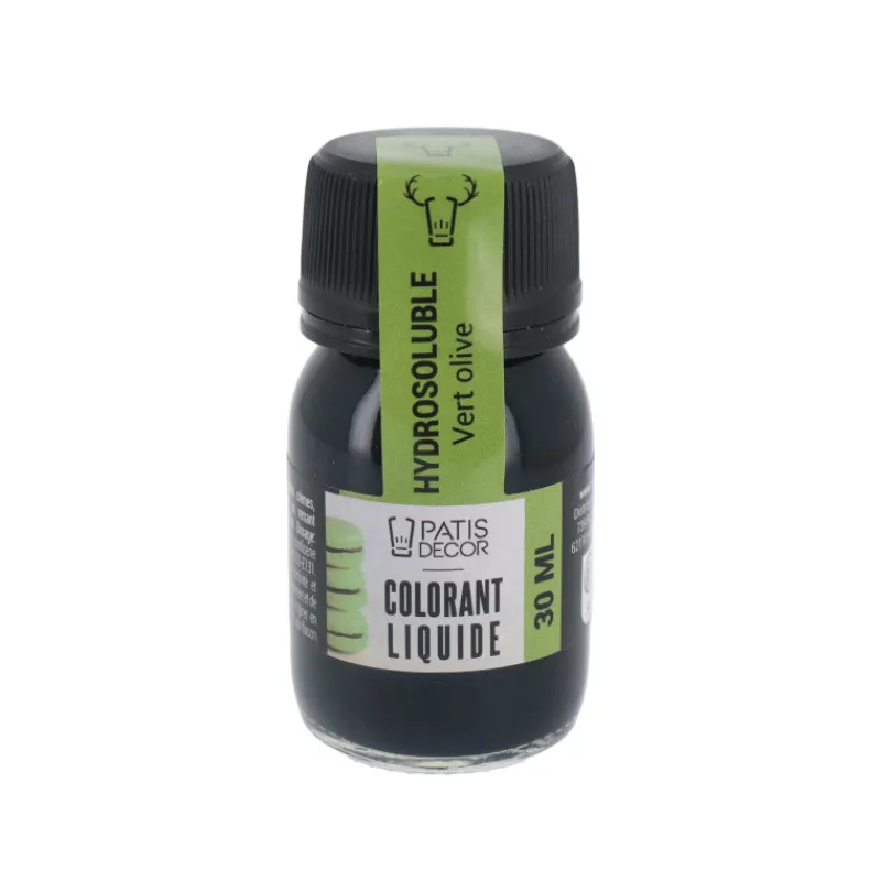 Cerf Dellier Colorant liquide hydrosoluble vert olive 30 ml