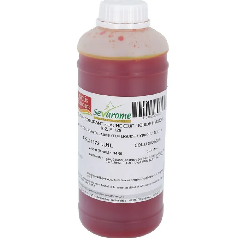 Cerf Dellier Colorant liquide hydrosoluble jaune oeuf 1L