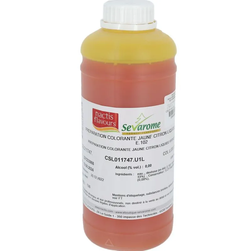 Cerf Dellier Colorant liquide hydrosoluble jaune citron 1L