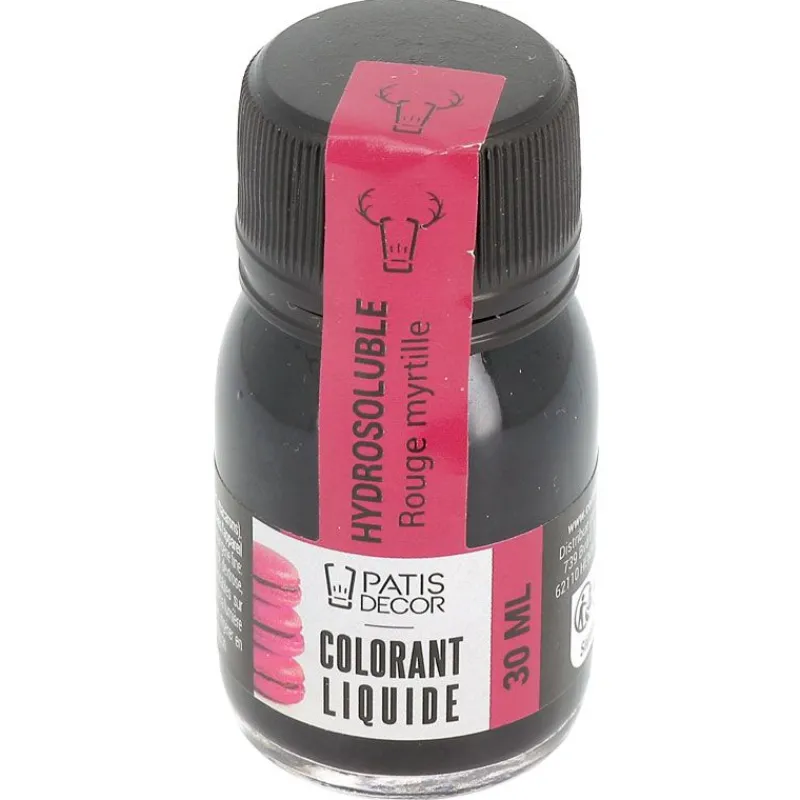Cerf Dellier Colorant liquide hydrosoluble rouge myrtille 30 ml