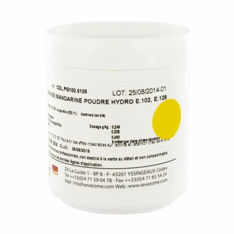 Cerf Dellier Colorant poudre alimentaire Mandarine 100 g