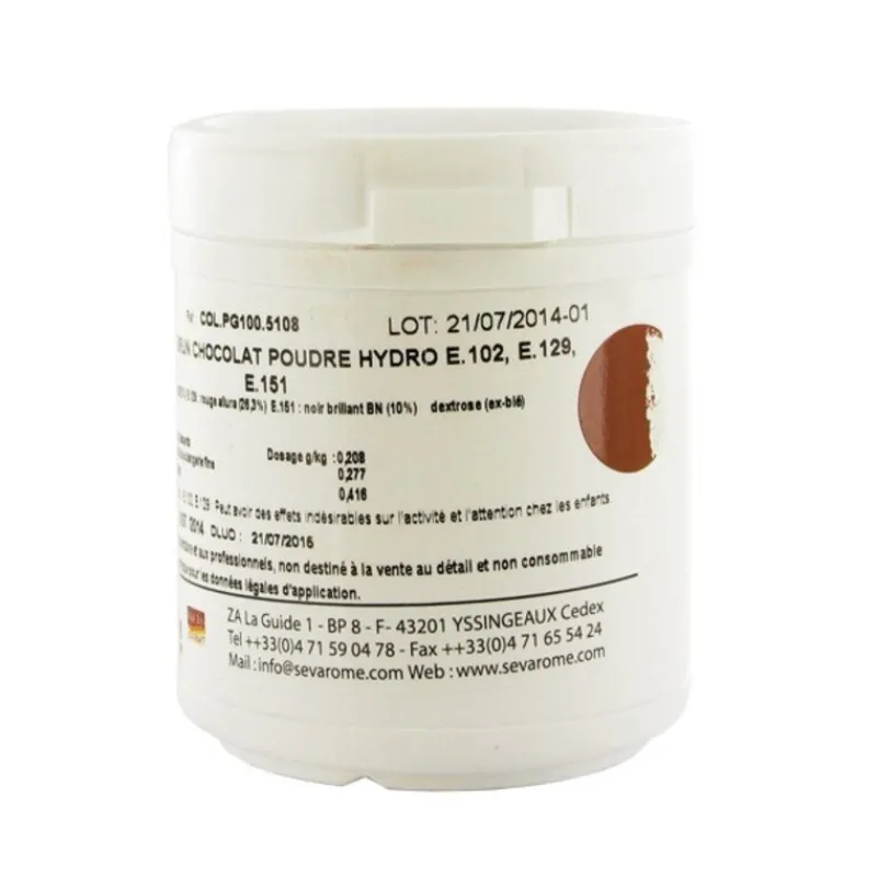 Cerf Dellier Colorant poudre alimentaire Chocolat 100 g