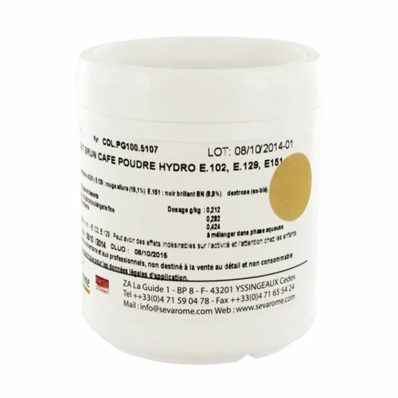 Cerf Dellier Colorant poudre alimentaire Café 100 g