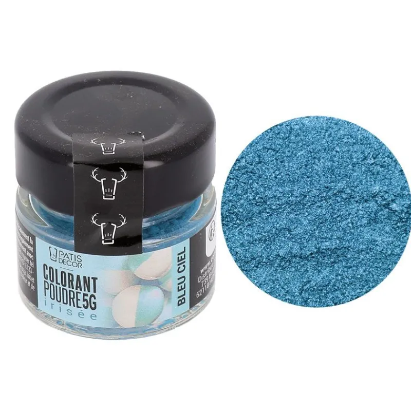 Cerf Dellier Colorant poudre irisé bleu ciel 5 g
