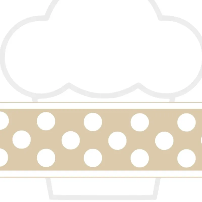 Cerf Dellier Contour de gâteau individuel crème pois blancs 45 mm (10 m)