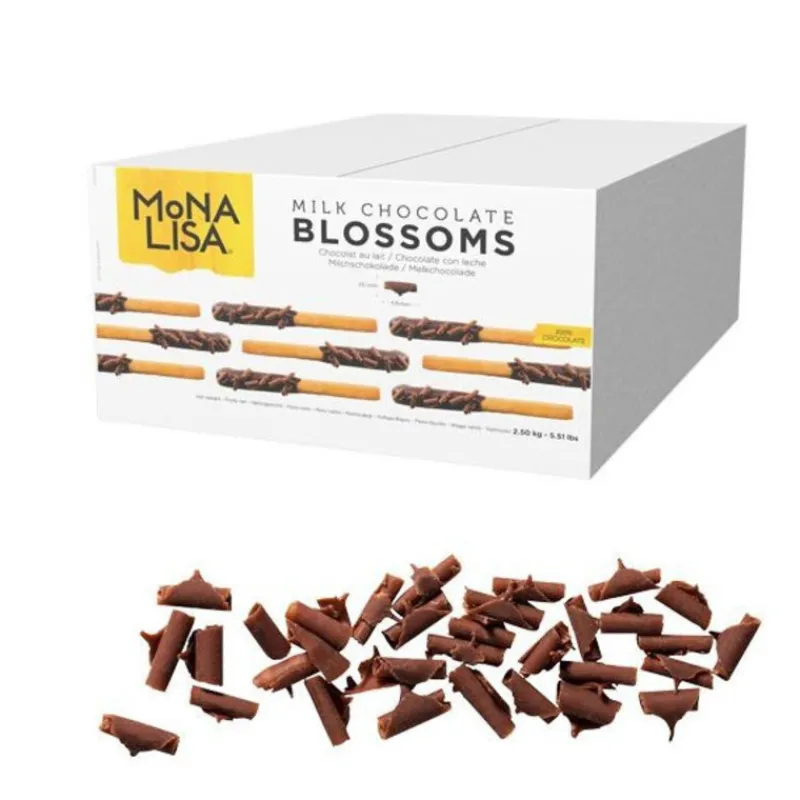 Cerf Dellier Copeaux fins de chocolat au lait Mona Lisa 2,5 kg