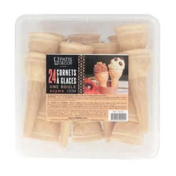 Cerf Dellier Cornets à glace en azyme - 1 boule (x 24)